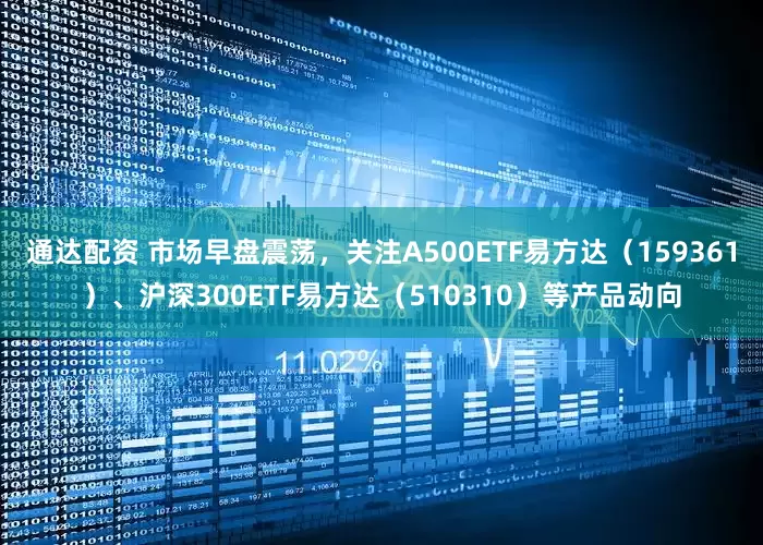 通达配资 市场早盘震荡，关注A500ETF易方达（159361）、沪深300ETF易方达（510310）等产品动向
